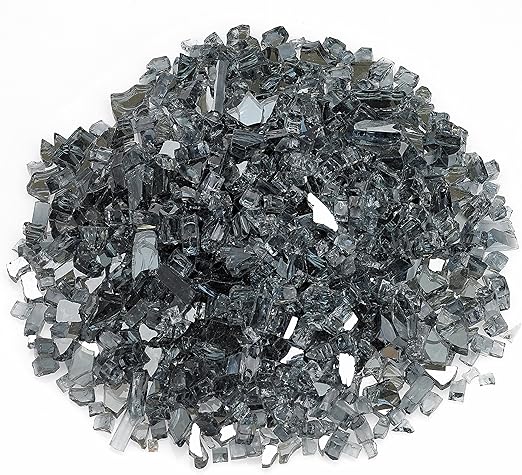 American Fireglass 10 Pound Reflective Fire Glass With Fireplace