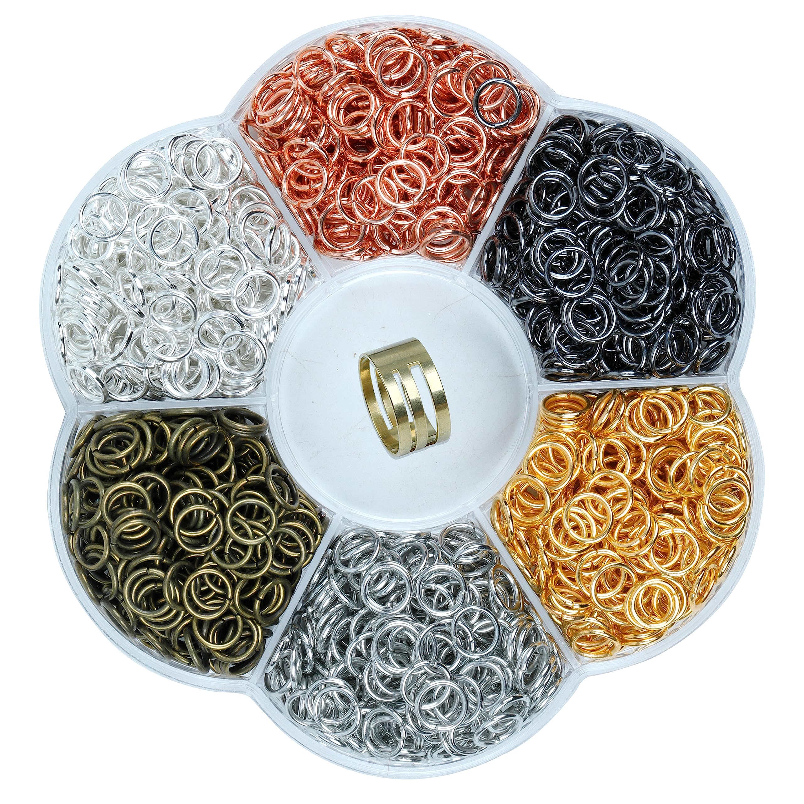 YAKA 5000Pcs 4mm1Box 6 Colors Open Jump Ring,Ring