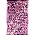 Mohawk Home Prismatic Garden City Plum Boho Distressed Abstract Precision Printed Area Rug, 8'x10', Pink and Purple