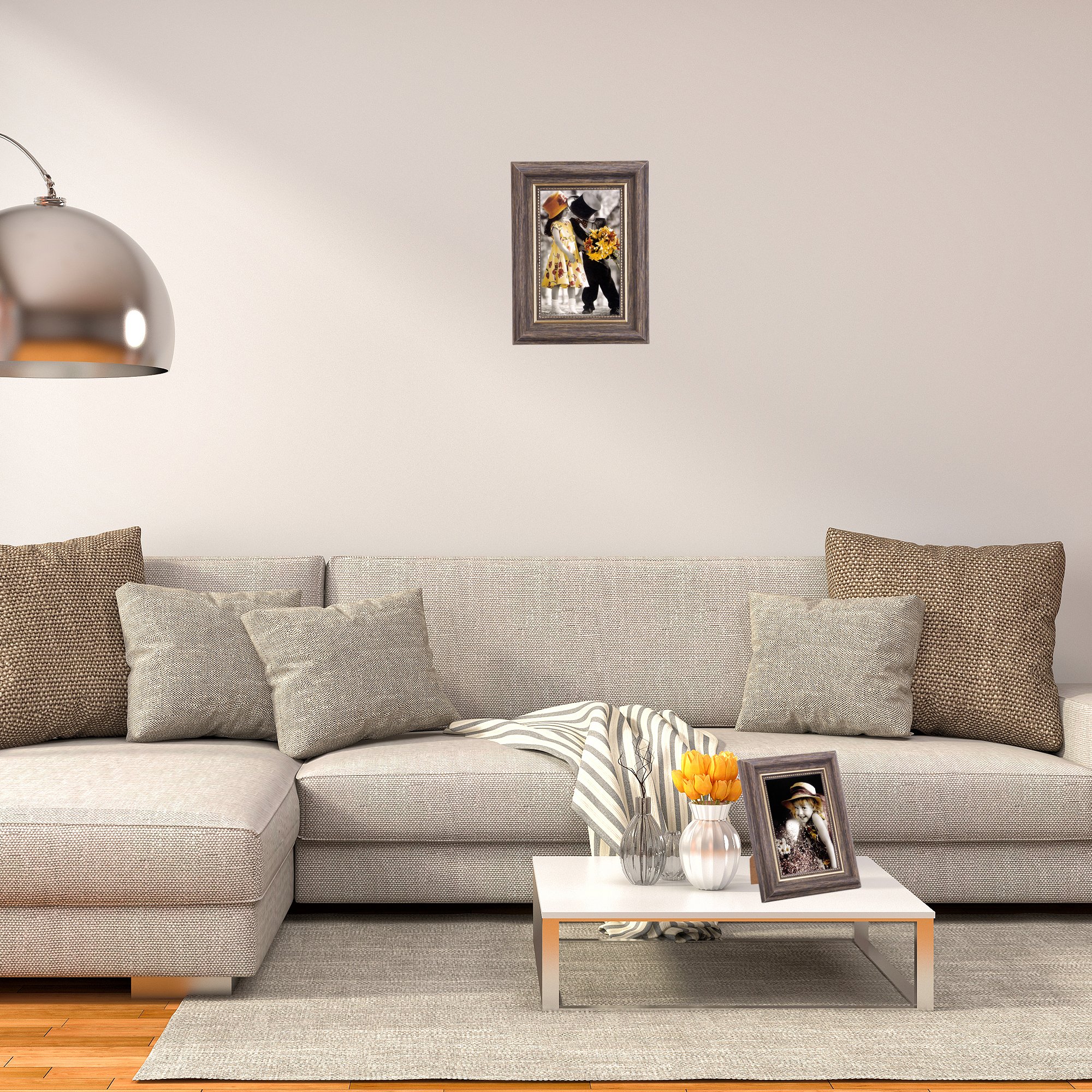 Msicyness 8x10 Picture Frame for Wall Mounting 2 Pack Vintage Color Photo Frames with Mat Decor for Standing TableTop Display