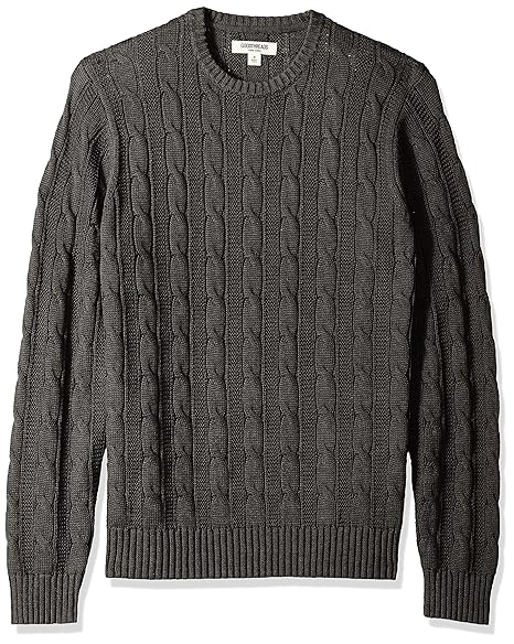 Goodthreads Herren Soft Cotton Cable Stitch Crewneck Sweater