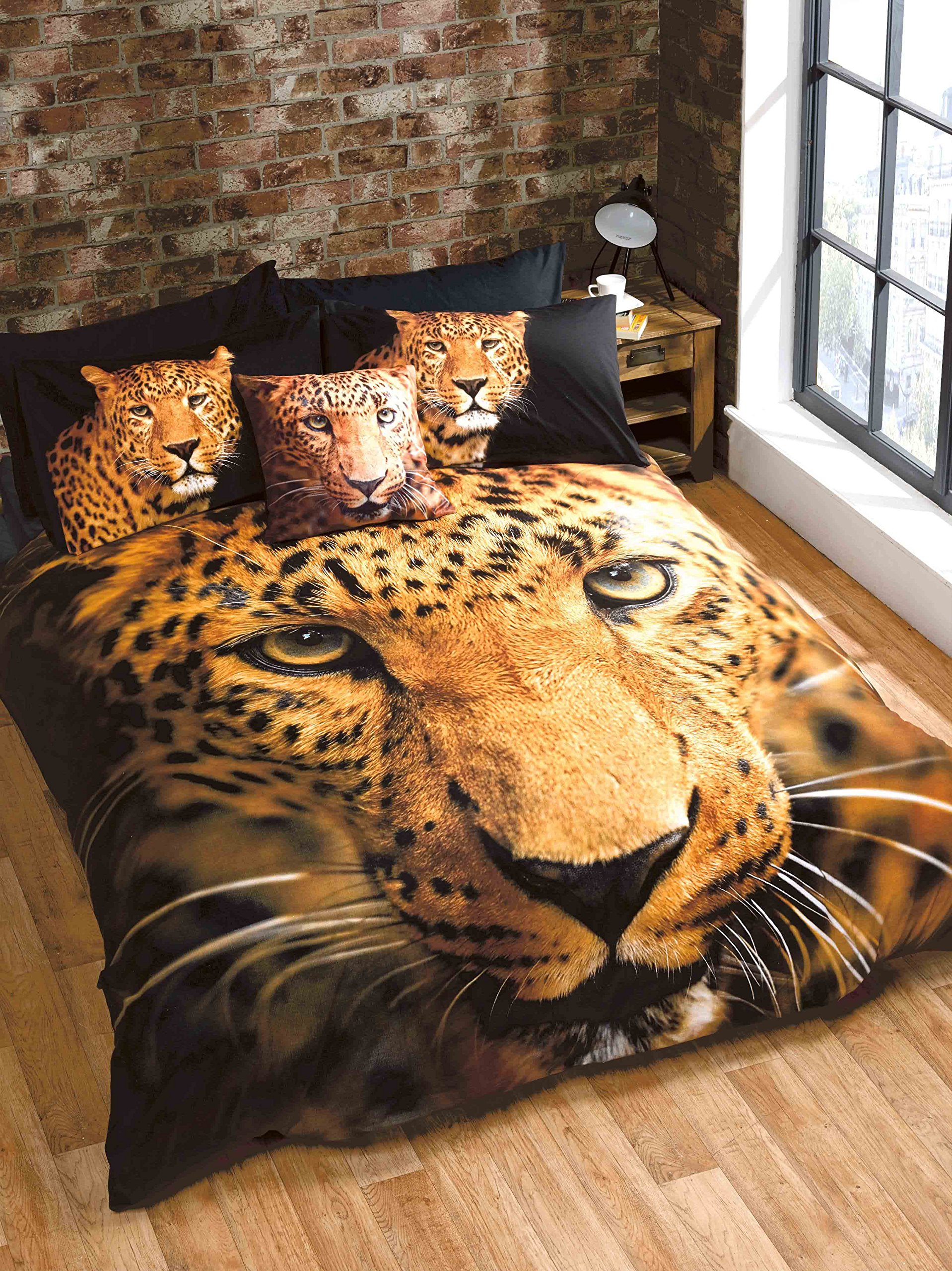 Rapport Home Leopard Photographic Print - Duvet Cover Set - Single