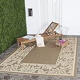 SAFAVIEH Washable Rug Outdoor Courtyard Collection - 2'7" x 5', Brown & Natural, Non-Shedding & Easy Cleaning, Ideal for Pati