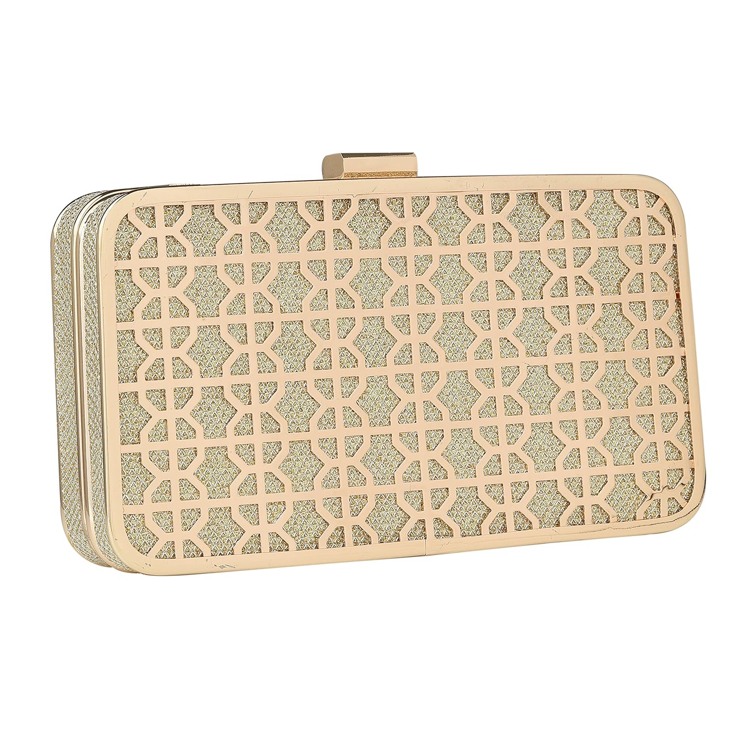 gold box clutch bag