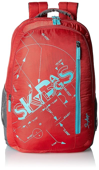 Skybags Pixel 30 Ltrs Red Casual Backpack (PIXPLS03RED)