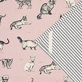 Penguin Home Set of 2 Recycled Cotton Tea Towels Grey Pink 50x70 cm view 9