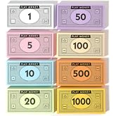 520-Piece Play Money for Board Games, 8 Denominations, Pretend Play Cashier | Bring game night to life with colorful play money for board games, rewards, math lessons, and pretend play