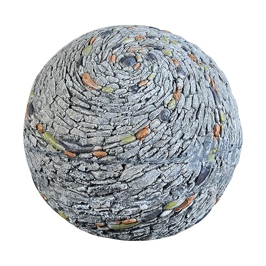 Sharpex Garden Sculpture Mock Stone Ball (Silver)