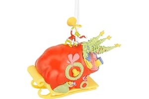 Hallmark Dr. Seuss's How The Grinch Stole Christmas! Grinch on Sleigh Christmas Ornament, Christmas Movie Gifts