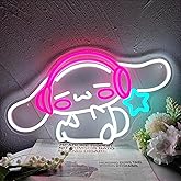 JOSEBRU CinnamoRoll Neon Sign Anime Neon Sign for Wall Decor Janpanese Neon Light for Bedroom Wall Decor Game Room Decor Livingroom Decor for Kids, Personalized Gifts for Girls