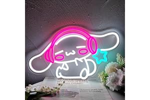 JOSEBRU CinnamoRoll Neon Sign Anime Neon Sign for Wall Decor Janpanese Neon Light for Bedroom Wall Decor Game Room Decor Livingroom Decor for Kids, Personalized Gifts for Girls