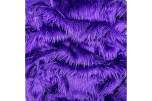 Barcelonetta | Faux Fur Fabric | by The Piece | Pre-Cut | Faux Fur Squares | Fur Fabric for Arts & Crafts, Costume, Decoration, Upholstery, Cushion (Purple, 20" X 20")