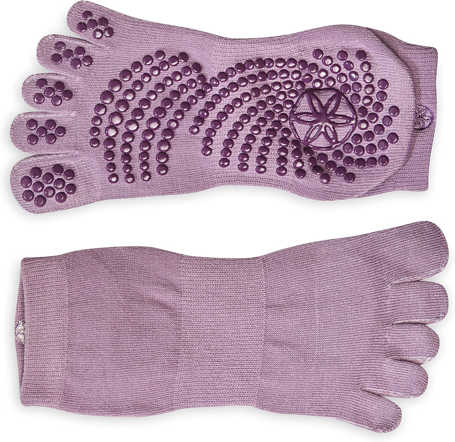 Gaiam Grippy Yoga Socks, Grey, Medium/Large : Yoga Toe Socks : Clothing