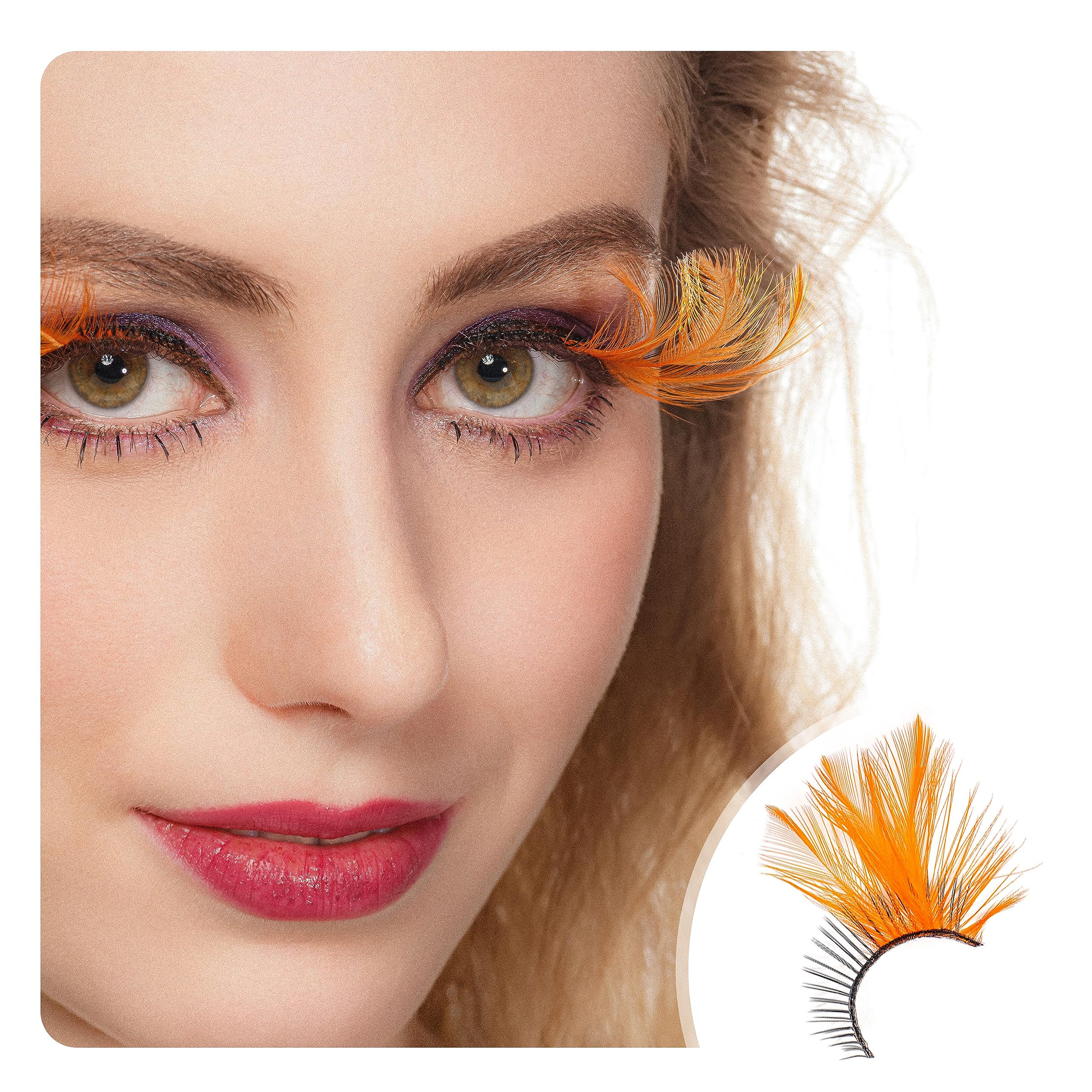 Dorisue Halloween lashes Pumpkin Orange colored eyelashes eyelashes extensions cosplay eyelashes halloween fake eyelashes p26 — image 1