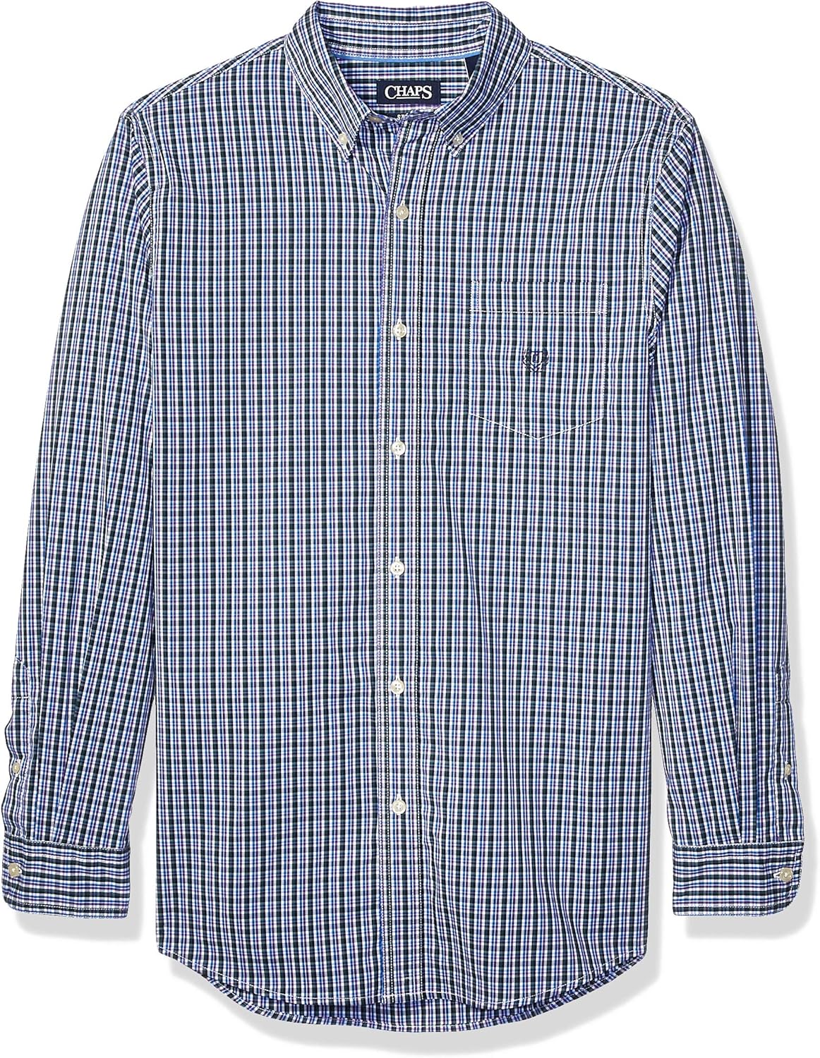 Chaps Men's Classic Fit Long Sleeve Stretch Easy Care Shirt at Amazon Men’s Clothing store