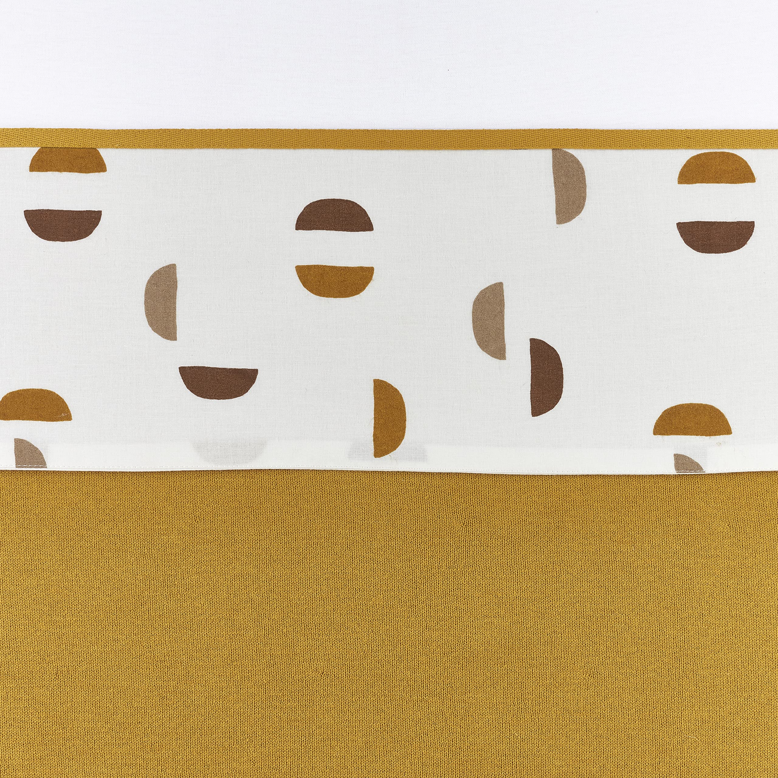 Meyco Baby Shapes Crib Flat Sheet (100% Cotton Sheets, Extra Soft, Breathable, Under Blanket, Easy Care, Size: 75 x 100 cm), Honey Gold