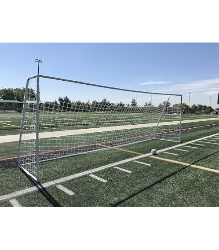 Vallerta Premier Youth Soccer Goal – 7x5 Ft White Steel Frame With 4mm Knotted Net (Portable, MK-GEDK-SG9P)