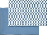 Penguin Home Set of 2 Recycled Cotton Tea Towels White Blue 50x70cm view 6