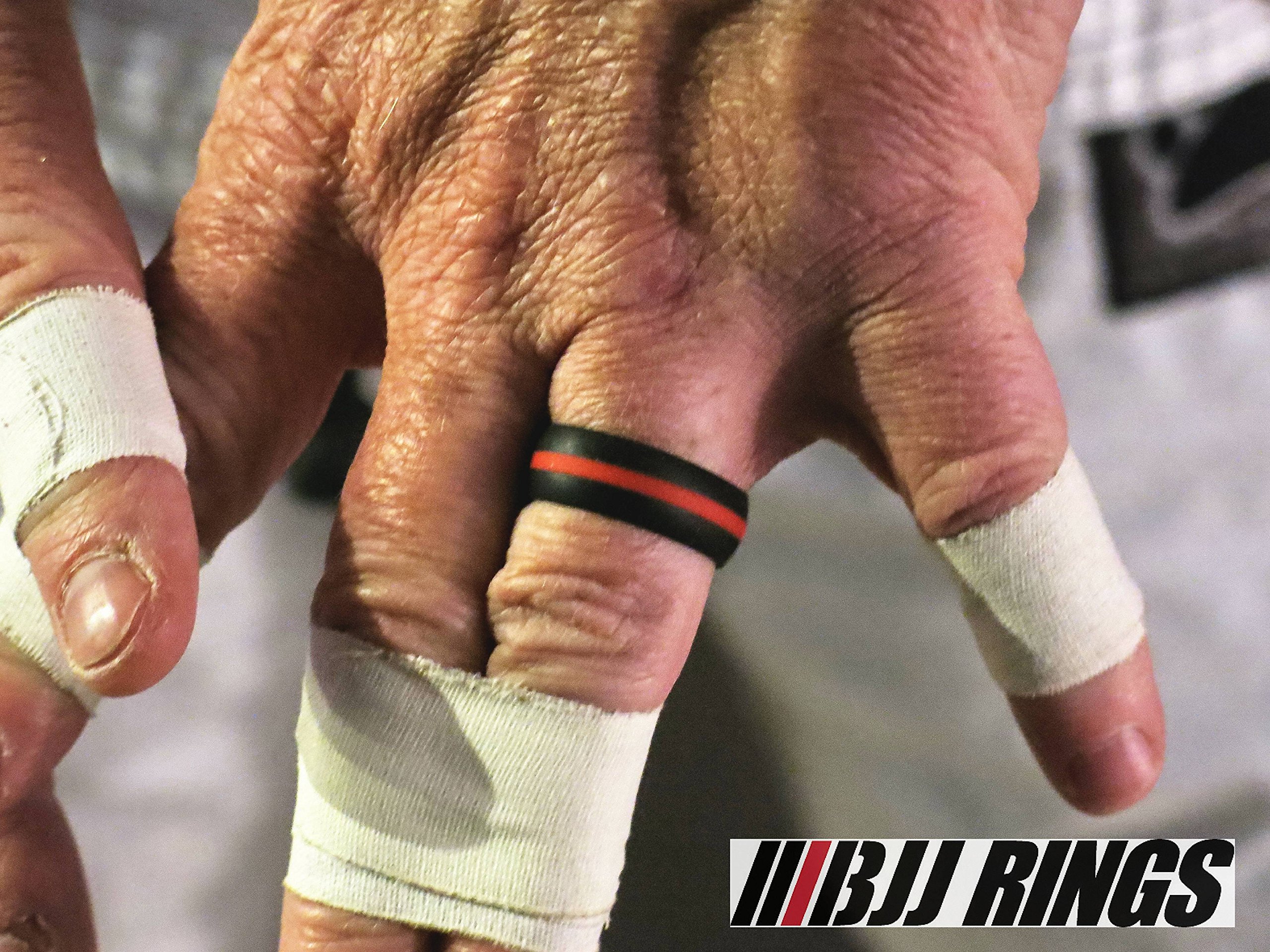 BJJ Rings Silicone Wedding Band for Men & Women Ranked Rubber Wedding