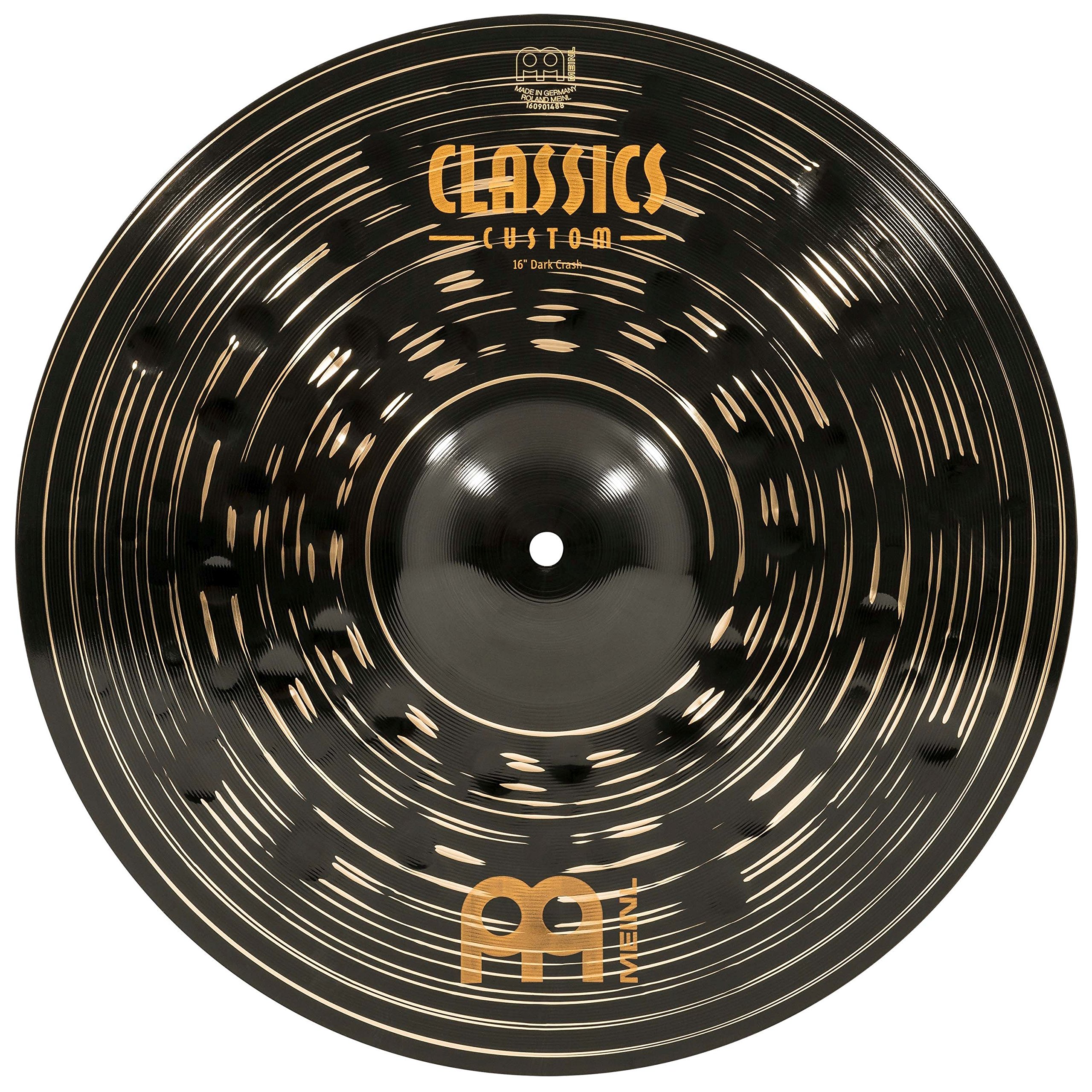 Meinl Cymbals Classics Custom Dark Crash Cymbal 16 inch (Video) for Drum Set (40,64cm) B12 Bronze, Dark Finish, Made in Germany (CC16DAC) — image 1