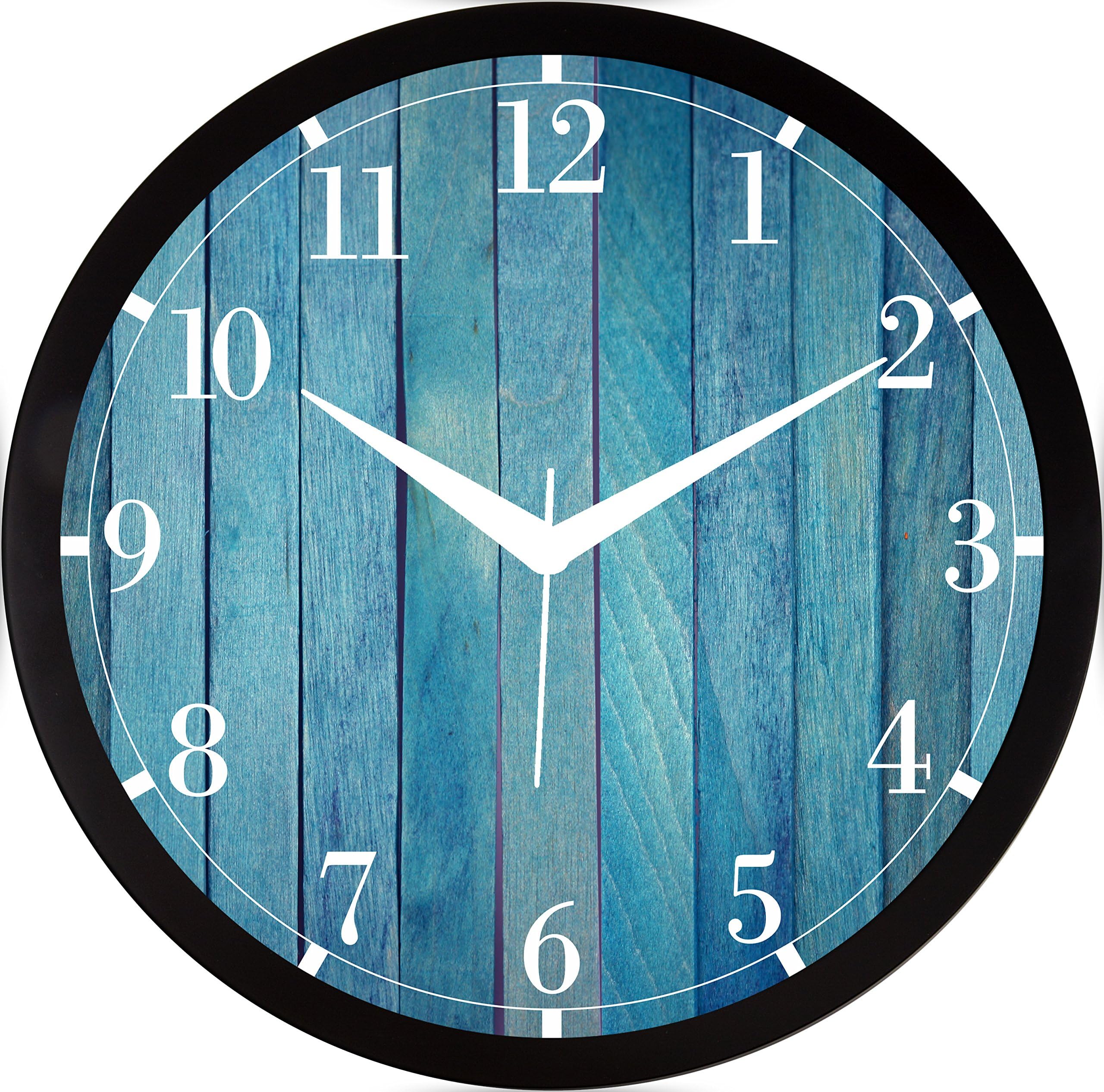 RAG28 9180 Plastic Wall Clock (Black_11.75 Inch X 11.75 Inch)