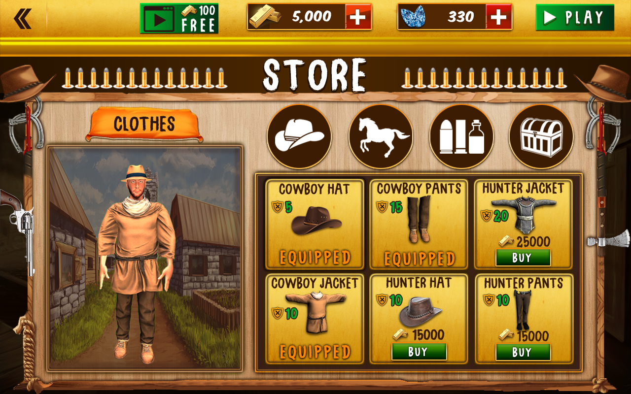 Western Cowboy Gun Shooting Fighter Open World