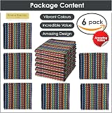 Emma Barclay 6 Pack 100% Cotton Tea Towels Multicoloured Chequered view 5