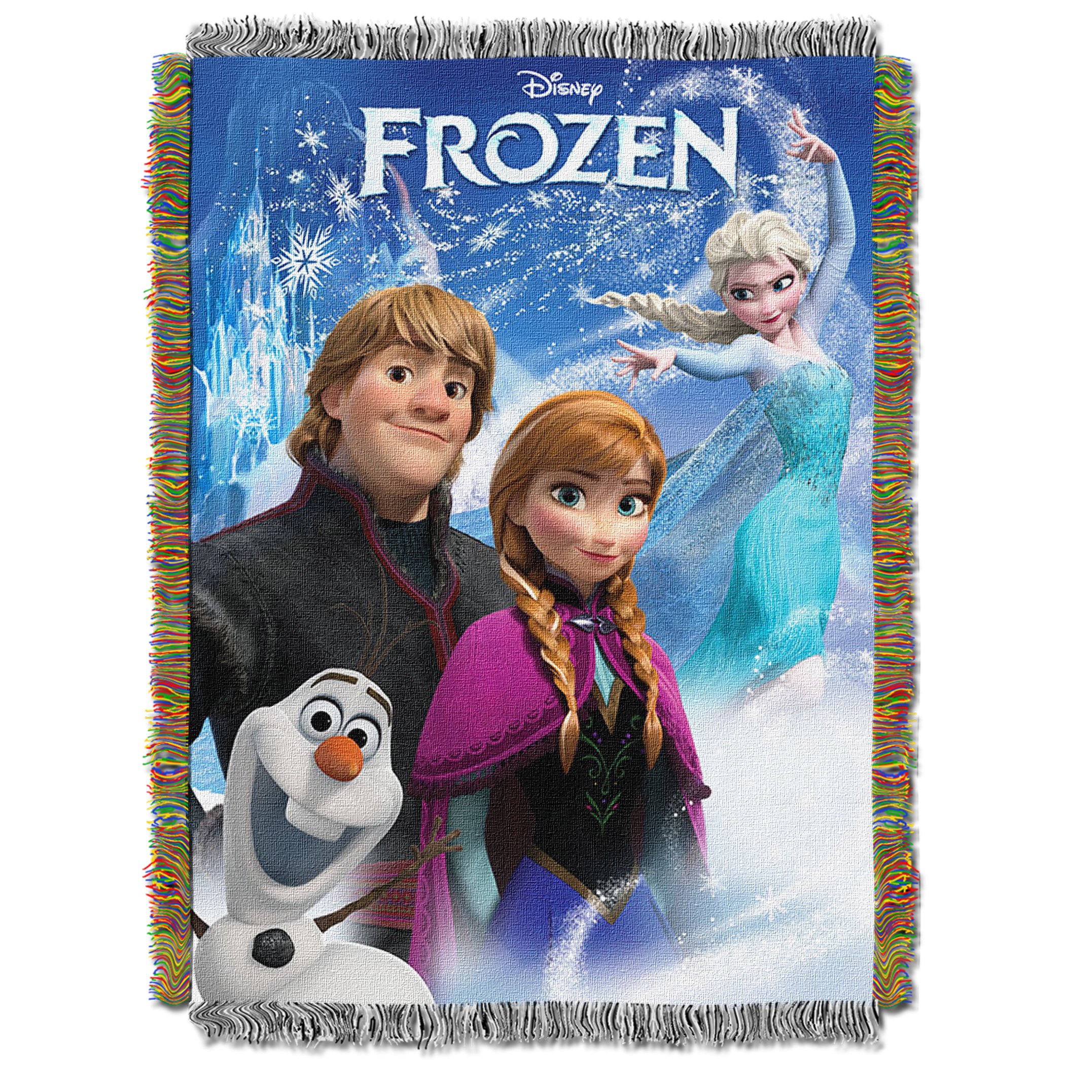 Disney Northwest Frozen Woven Tapestry Throw Blanket, 48" x 60", Frozen Day