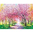 DIAMOND ART CLUB Cherry Blossom Trees Diamond Painting Kit, Fun DIY Crafts for Adults, Round Diamond Art Canvas for Beginners, 17" x 13" (42.6 x 32.8 cm)