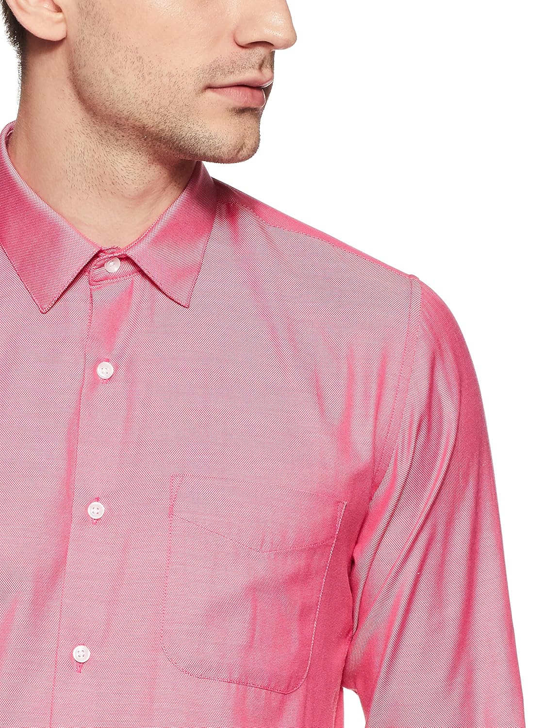 peter england men's plain slim fit formal shirt