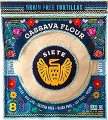 Siete Cassava Grain Free Flour Tortillas. Vegan, Paleo and Gluten Free Tortillas. (1-Pack, 8 Tortillas)