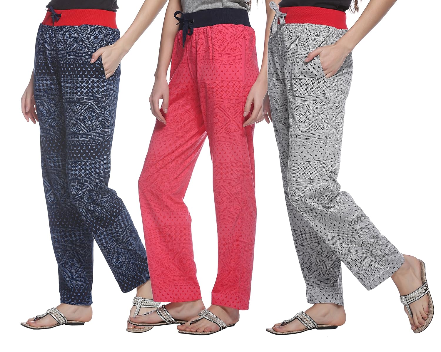 shaun women's cotton track pants (pack of 3)