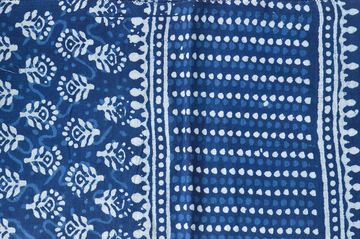 guru kripa enterprises women's stole (blue) size(170cm x 55cm) handblock printed