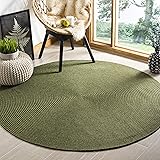 SAFAVIEH Braided Collection 8' Round Green BRD315A