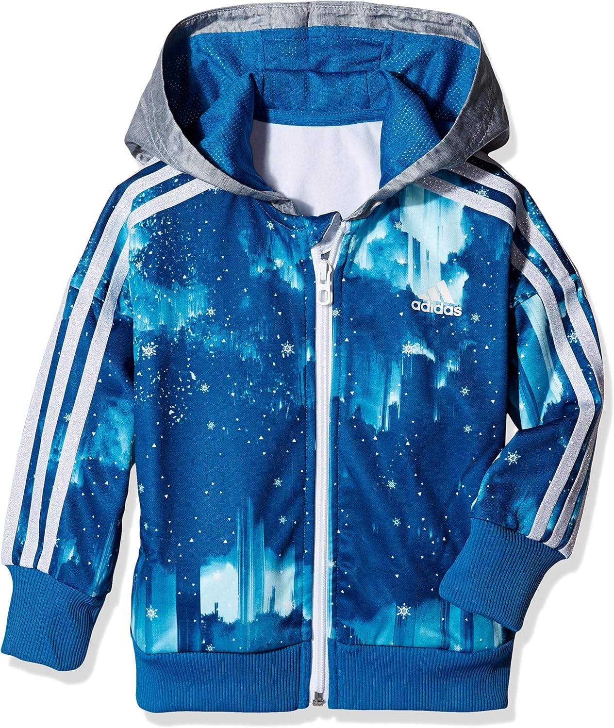 Amazon Co Jp アディダス Adidas トレーニングウェア ディズニー エルサ フルジップパーカー 裏起毛 Bqk92 キッズ Ay6080 テックスティールf16 ホワイト 140 服 ファッション小物