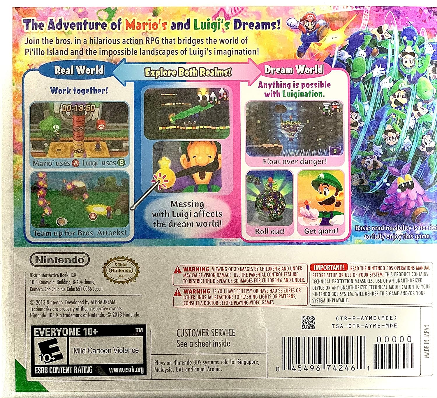 Amazon Com 3ds Mario And Luigi Dream Team World Edition Video Games