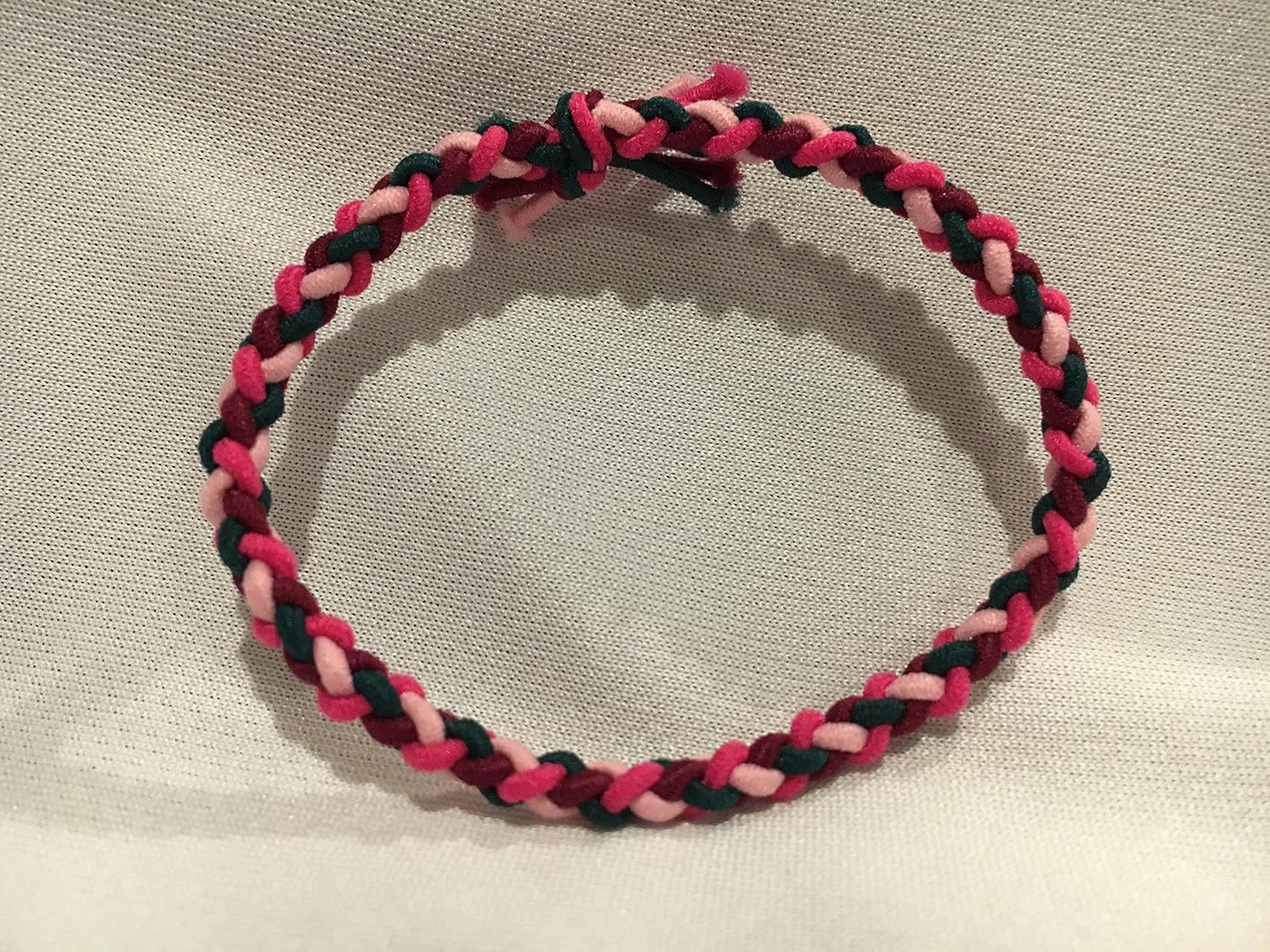 Amazon Com Pink Maroon And Forest Green Hair Elastic Pink Maroon