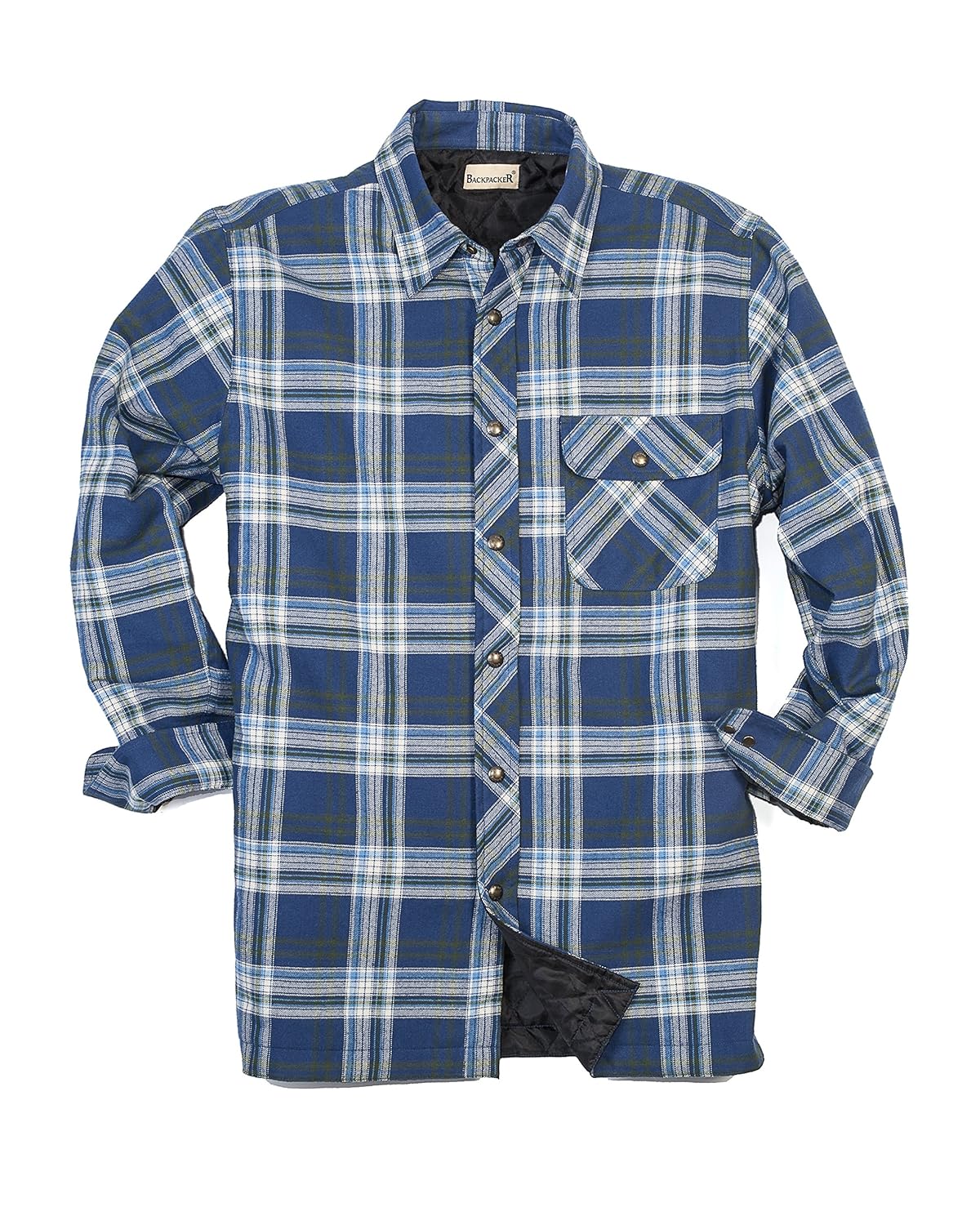 Backpacker Men's Flannel/Quilt Lined Shirt Jacket eBay