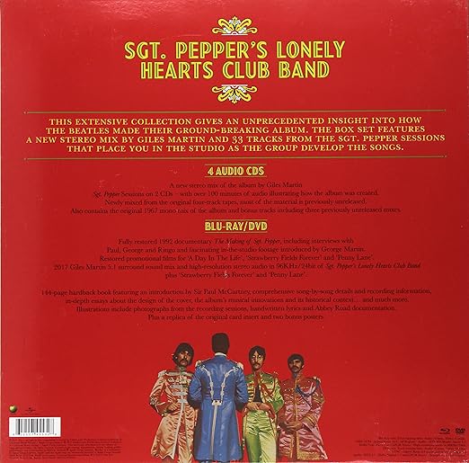 The Beatles Sgt Pepper S Lonely Hearts Club Band 4 Cd Dvd Blu Ray Combo Super Deluxe Ed Amazon Com Music