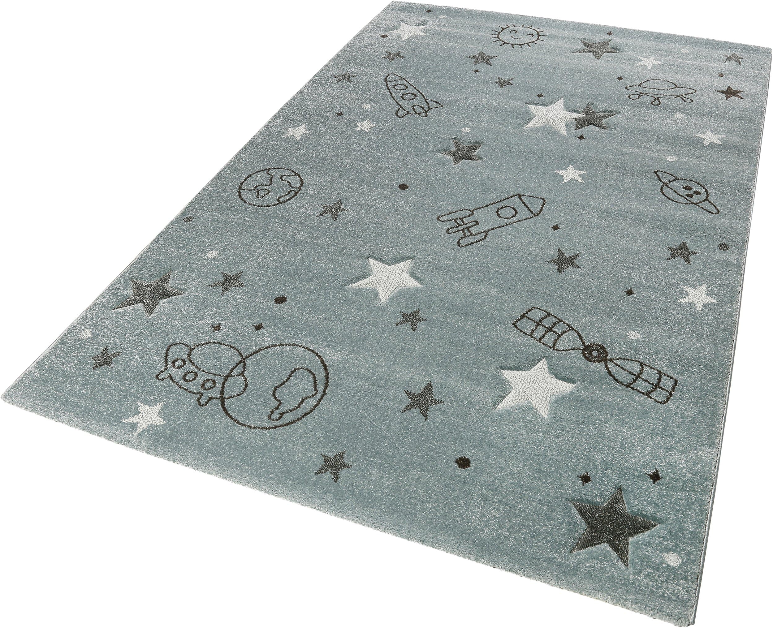 Wecon Home ESPRIT I Children's Rug I Yoda I ESP 21980 031 I, grey/blue, 120 x 170 cm