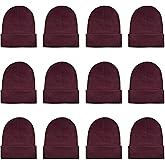 Gelante Unisex Beanie Cap Knitted Warm Solid Color and Multi-Color Multi-Packs