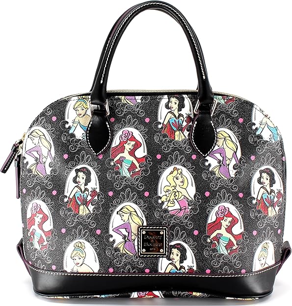 Dooney & Bourke Disney Runway Princess Satchel Handbag Black Multi Handbags