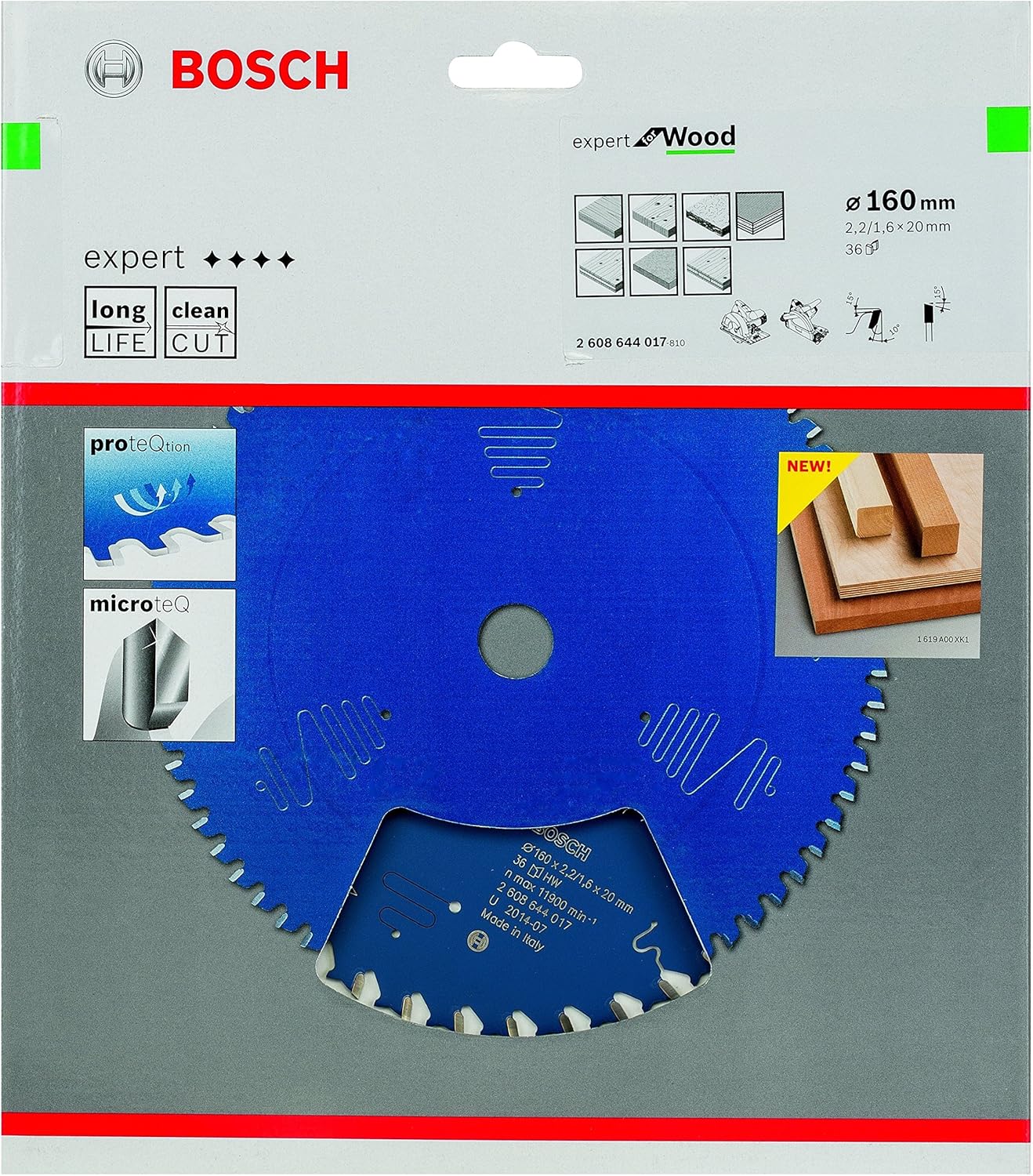 Bosch 2608644017 EXWOH 36 Tooth Top Precision Circular Saw Blade, 0 V, Blue, UK Size 3 - Image 3