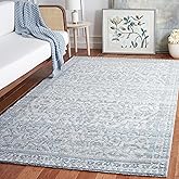 SAFAVIEH Marquee Collection Area Rug - 6' x 9', Blue & Grey, Handmade, Ideal for High Traffic Areas in Living Room, Bedroom, 