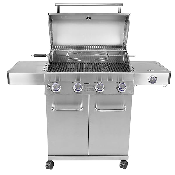 Monument-Grills-17842-Stainless-Steel-4-Burner-Propane-Gas-Grill-with-Rotisserie