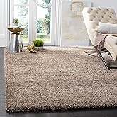 SAFAVIEH Milan Shag Collection Area Rug - 6' x 9', Dark Beige, Solid Design, Non-Shedding & Easy to Clean, Plush Thick Pile, 