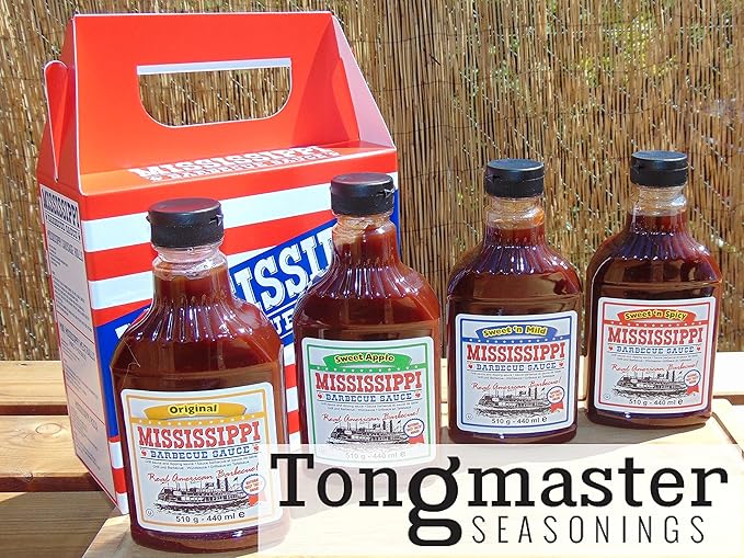 Mississippi BBQ Sauce 4 Pack Original, Sweet N Spicy, Sweet N Mild