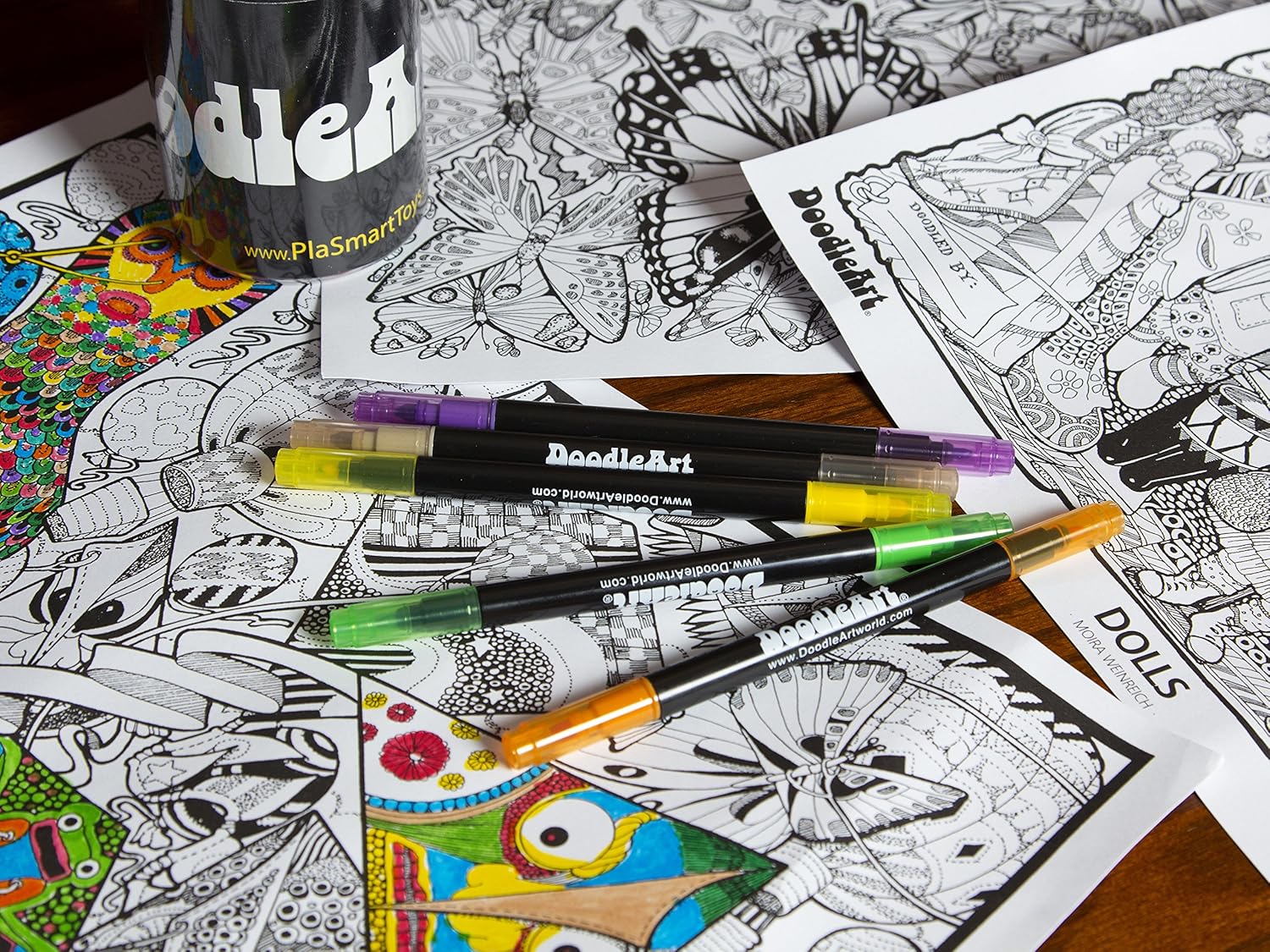 Buy The Original DoodleArt Mini Kit 1 Coloring Poster Set Online At