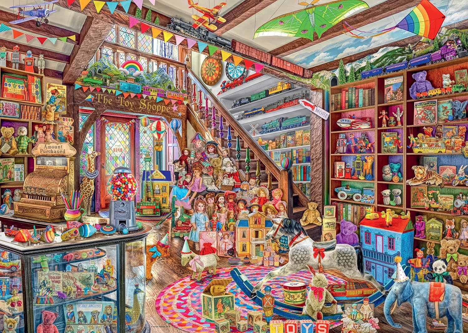 Ravensburger Aimee Stewart The Fantasy Toy Shop 1000 Piece Jigsaw Puzzle for Adults & for Kids Age 12 and Up - Image 3