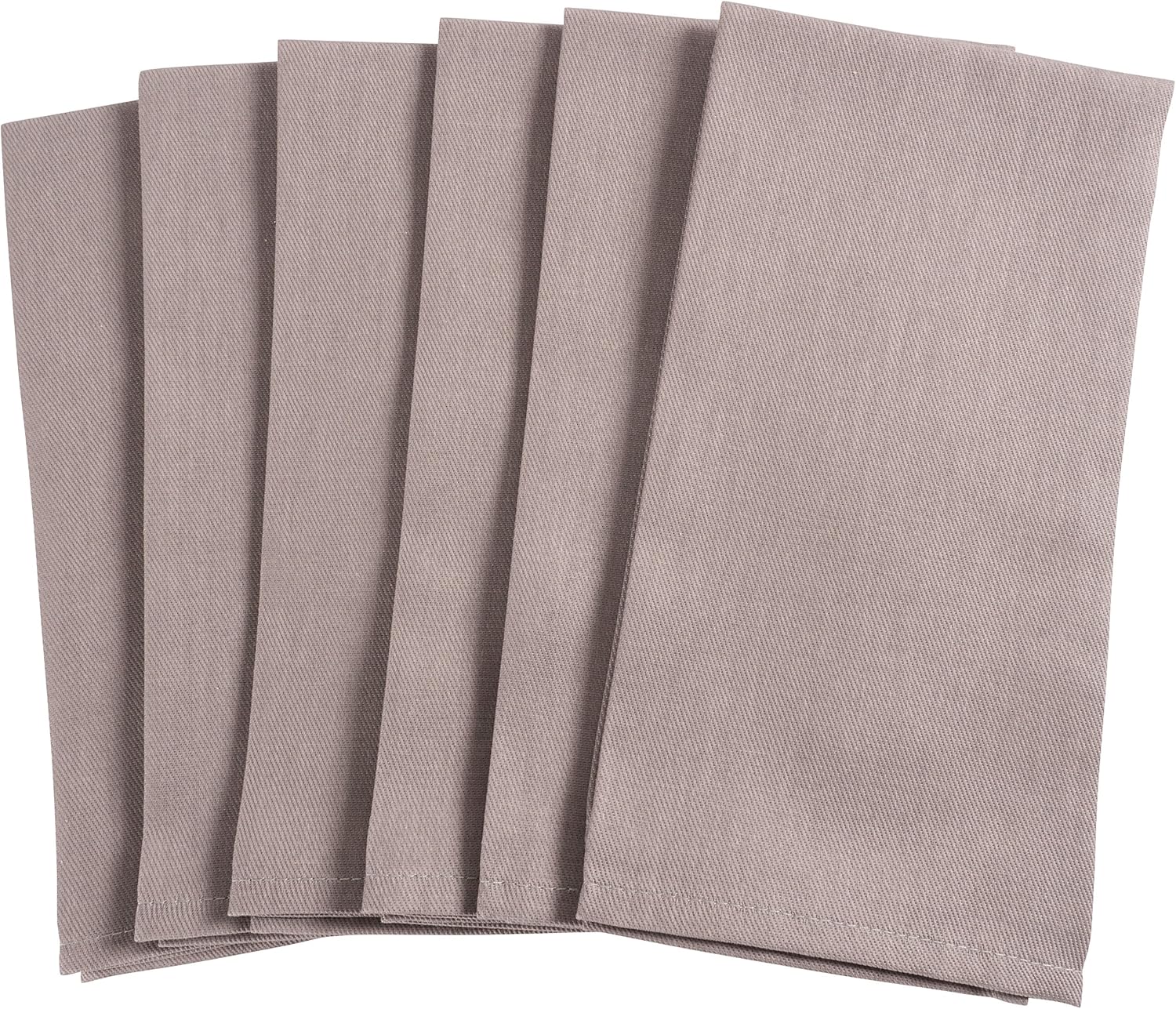KAF Home Chateau Easy-Care Cloth Dinner Napkins - Set of 12 Oversized (20 x 20 inches) - Gray: Home & Kitchen